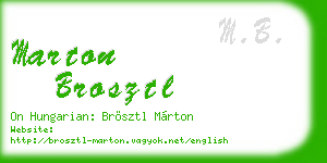 marton brosztl business card